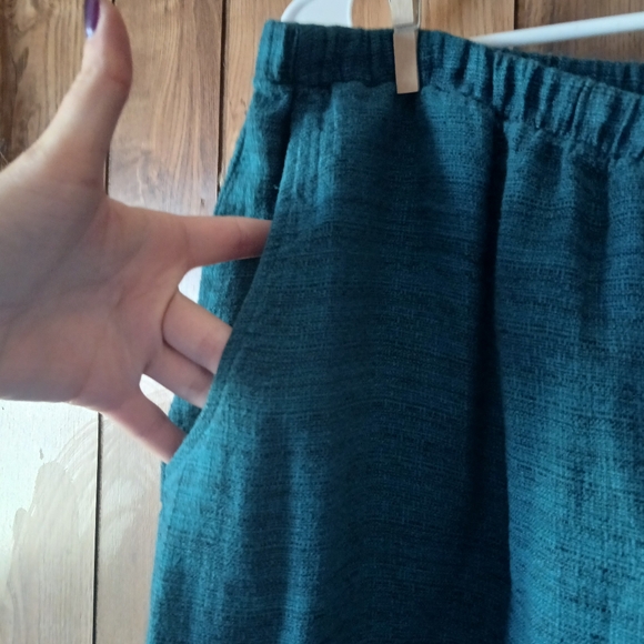 FLAX Twill Dark Blue Pants Womens size Large - Picture 5 of 6